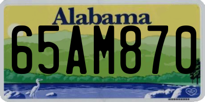 AL license plate 65AM870