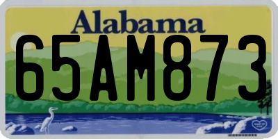 AL license plate 65AM873