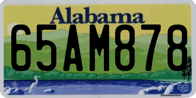 AL license plate 65AM878
