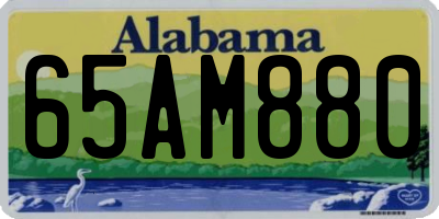 AL license plate 65AM880