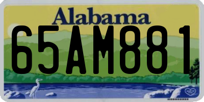 AL license plate 65AM881