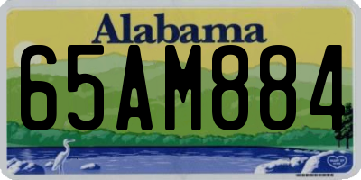 AL license plate 65AM884