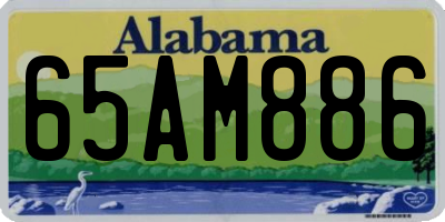AL license plate 65AM886