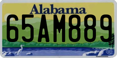 AL license plate 65AM889