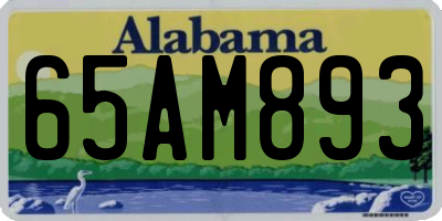 AL license plate 65AM893