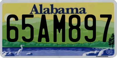 AL license plate 65AM897
