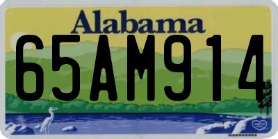 AL license plate 65AM914