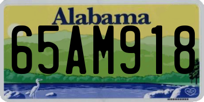AL license plate 65AM918