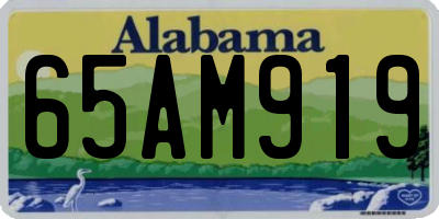 AL license plate 65AM919