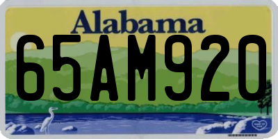 AL license plate 65AM920