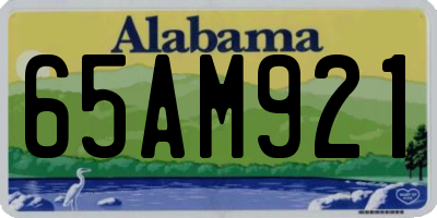 AL license plate 65AM921