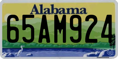 AL license plate 65AM924