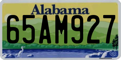 AL license plate 65AM927