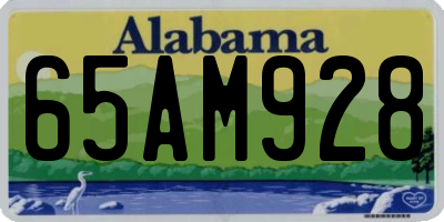 AL license plate 65AM928