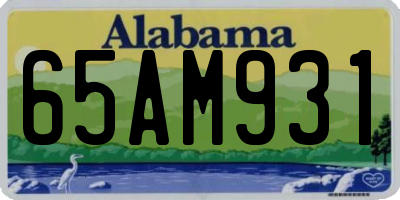 AL license plate 65AM931