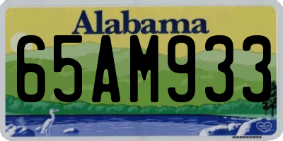AL license plate 65AM933