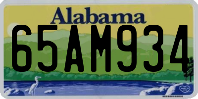 AL license plate 65AM934