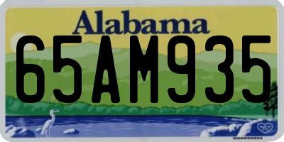 AL license plate 65AM935