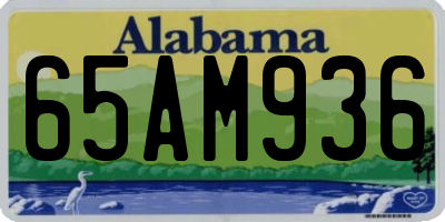 AL license plate 65AM936
