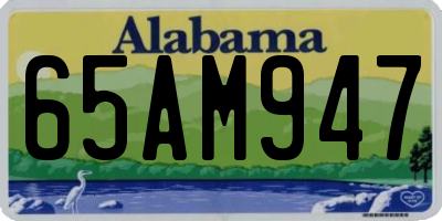 AL license plate 65AM947