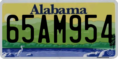 AL license plate 65AM954