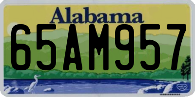 AL license plate 65AM957