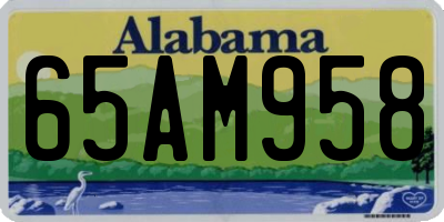 AL license plate 65AM958
