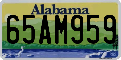 AL license plate 65AM959