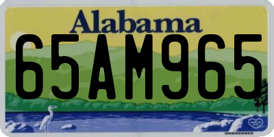 AL license plate 65AM965