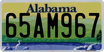 AL license plate 65AM967