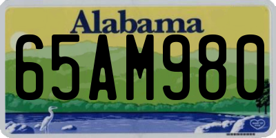 AL license plate 65AM980