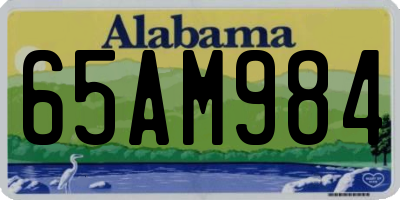AL license plate 65AM984