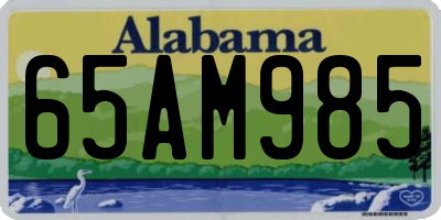 AL license plate 65AM985