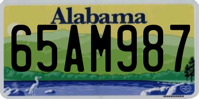 AL license plate 65AM987