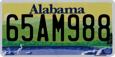 AL license plate 65AM988