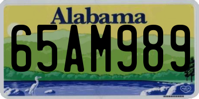 AL license plate 65AM989