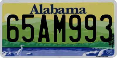 AL license plate 65AM993