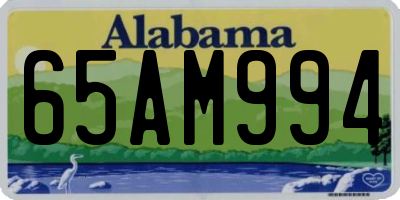 AL license plate 65AM994