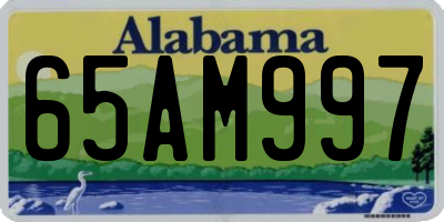 AL license plate 65AM997