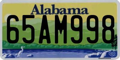 AL license plate 65AM998
