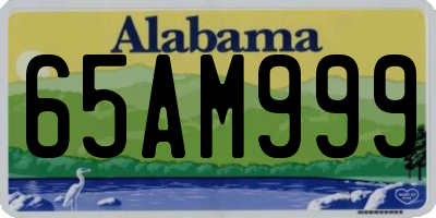 AL license plate 65AM999