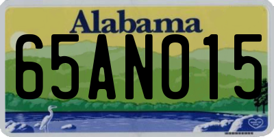 AL license plate 65AN015
