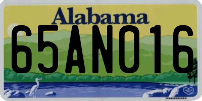 AL license plate 65AN016