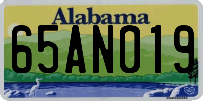 AL license plate 65AN019
