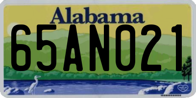 AL license plate 65AN021