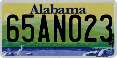 AL license plate 65AN023