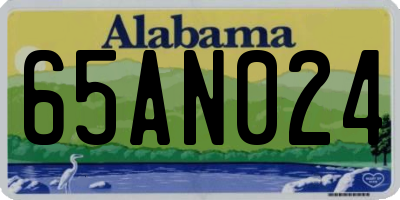 AL license plate 65AN024