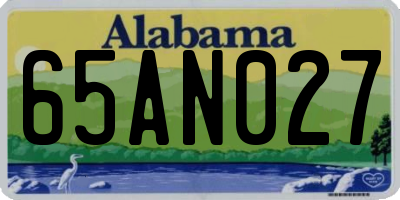 AL license plate 65AN027