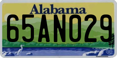 AL license plate 65AN029