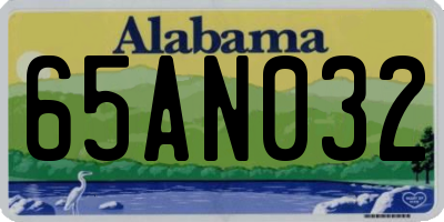 AL license plate 65AN032